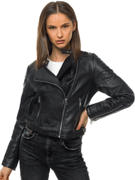 Damen Lederjacke Schwarz OZONEE YD/BF5935502