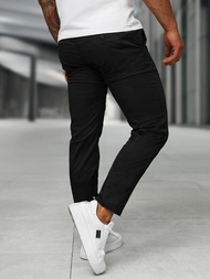 Herren Chino Hose Schwarz OZONEE BL/SK222/1