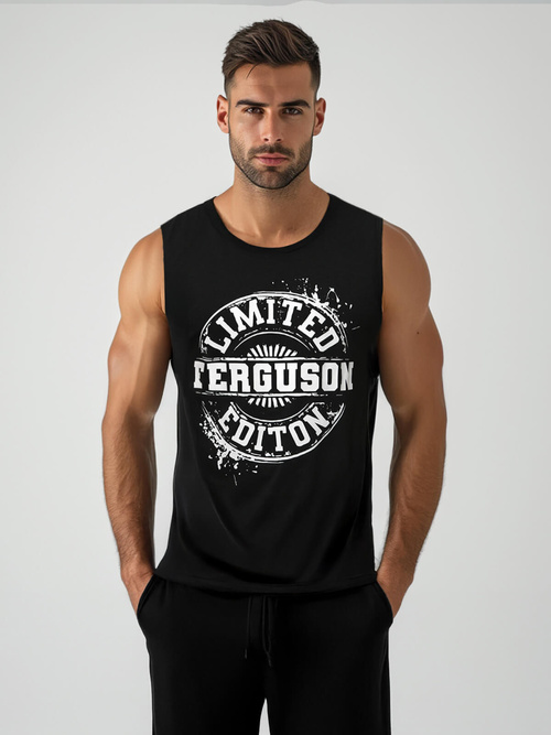 Herren Tank Top Schwarz OZONEE JS/8B1725/3