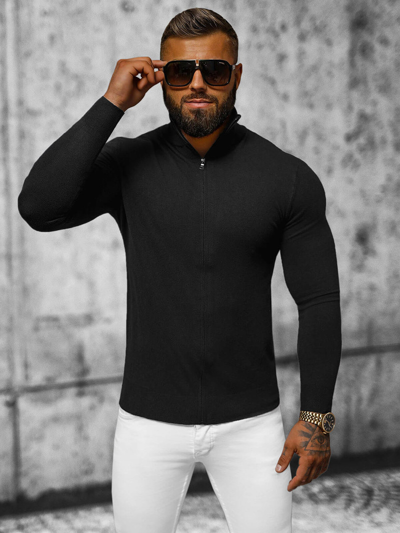 Herren Pullover Schwarz OZONEE NB/MM6004/4Z