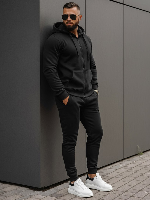Herren Sportanzug Schwarz OZONEE JS/68C10386/3Z