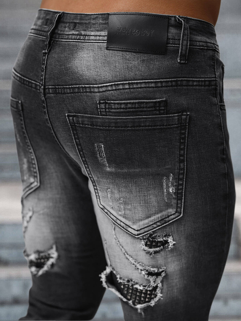 Herren Jeanshose Schwarz OZONEE NB/MP0152N