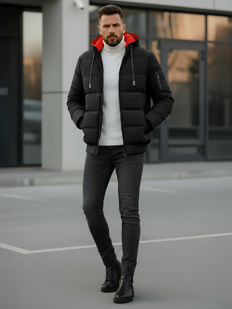 Herren Jacke Schwarz OZONEE JS/31M5003Z