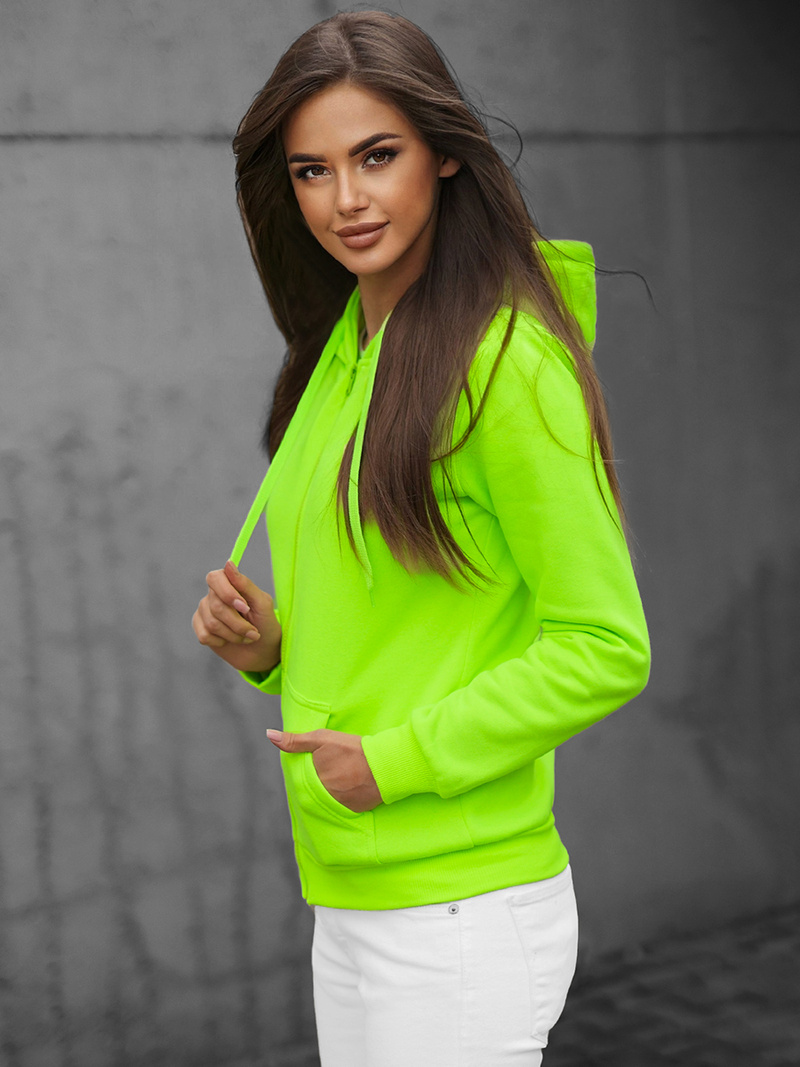 Damen Kapuzenpullover Grün-Neon OZONEE JS/W03Z