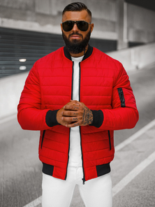 Herren Jacke Rot OZONEE JS/MY02Z
