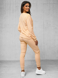 Damen Velours Sportanzug Lachsrot OZONEE O/8C1173/150Z