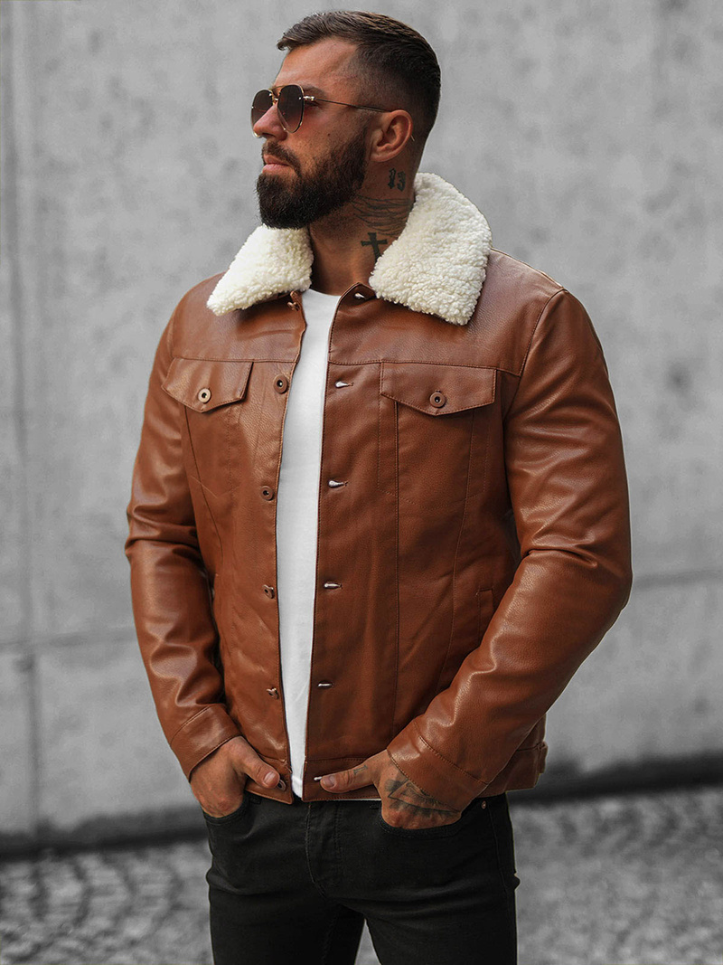 Herren Lederjacke Camel OZONEE O/8830/3