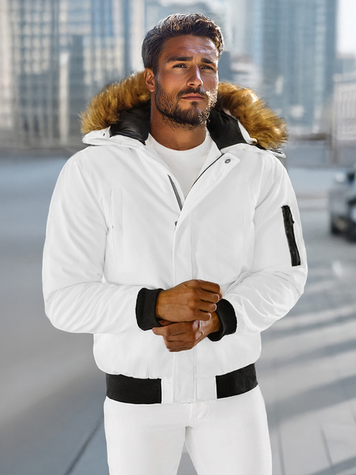 Herren Winterjacke Weiß OZONEE JS/M2019/281Z