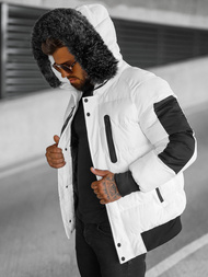 Herren Winterjacke Weiß OZONEE O/M798Z