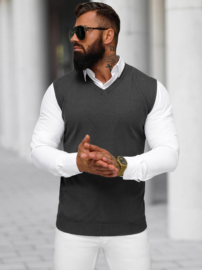 Herren Pullover Anthrazit OZONEE NB/MM6005/3Z