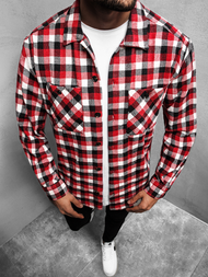 Herren Hemd Rot OZONEE MACH/G503