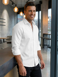 Herren Hemd Weiß OZONEE V/V189