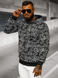 Herren Kapuzenpullover Schwarz OZONEE JS/8B1183/3