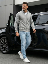 Herren Sweatjacke Grau OZONEE JS/2002Z