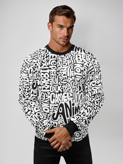 Herren Sweatshirt Weiß OZONEE JS/8B1131/1Z