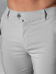 Herren Chino Hose Grau OZONEE O/P4049Z