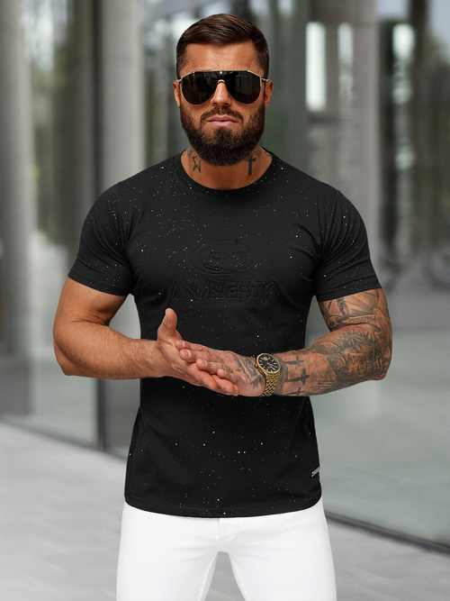 Herren T-shirt Schwarz OZONEE O/QQ1390