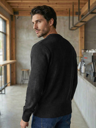 Herren Pullover Schwarz OZONEE JS/59B3600/3