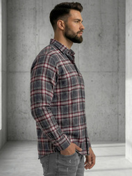 Herren Hemd Weinrot OZONEE V/V178Z