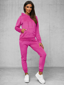 Damen Velours Sportanzug Dunkelrosa OZONEE O/8C1175/19Z