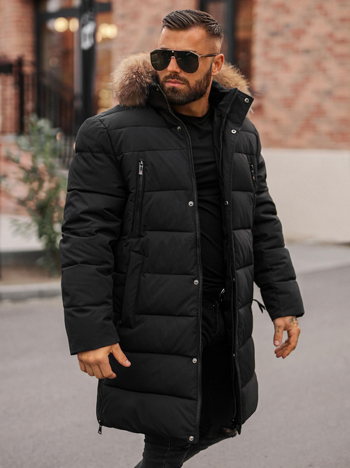 Herren Winterjacke Schwarz OZONEE JS/25M9803/392