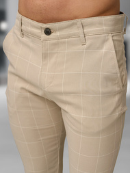 Herren Chino Hose Beige OZONEE DJ/5505Z