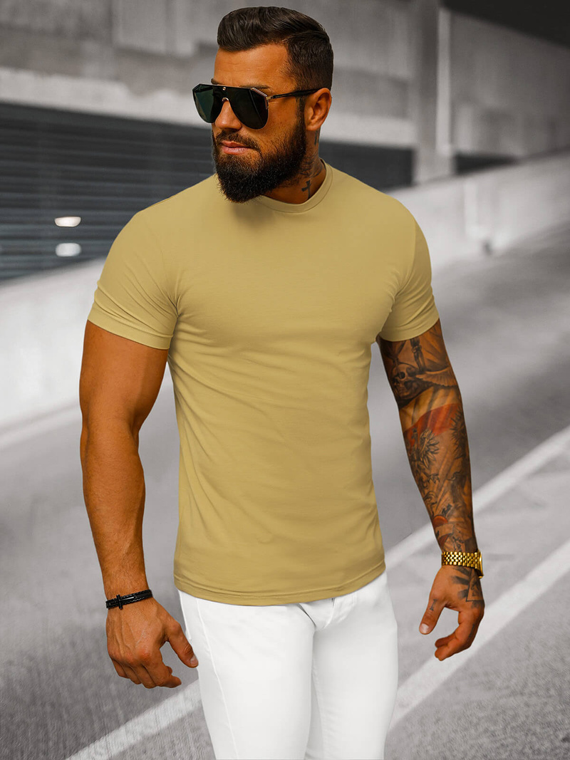Herren T-shirt Beige OZONEE NB/MT3001