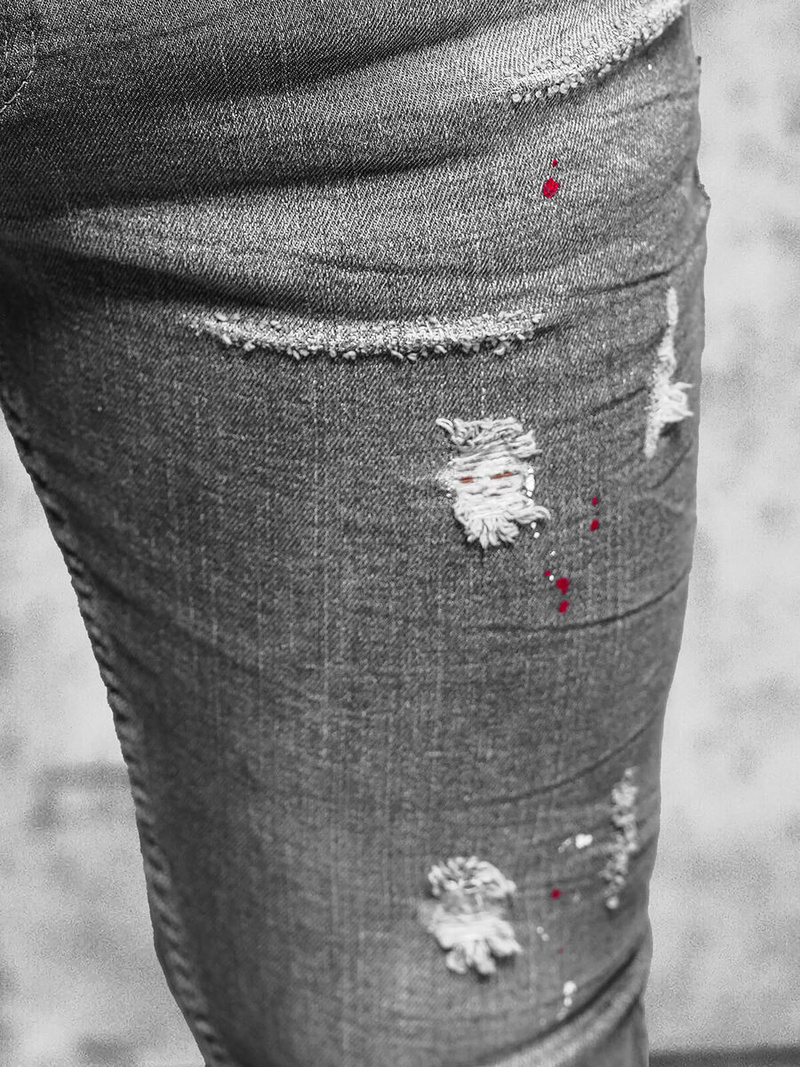 Herren Jeanshose Anthrazit OZONEE O/MB459