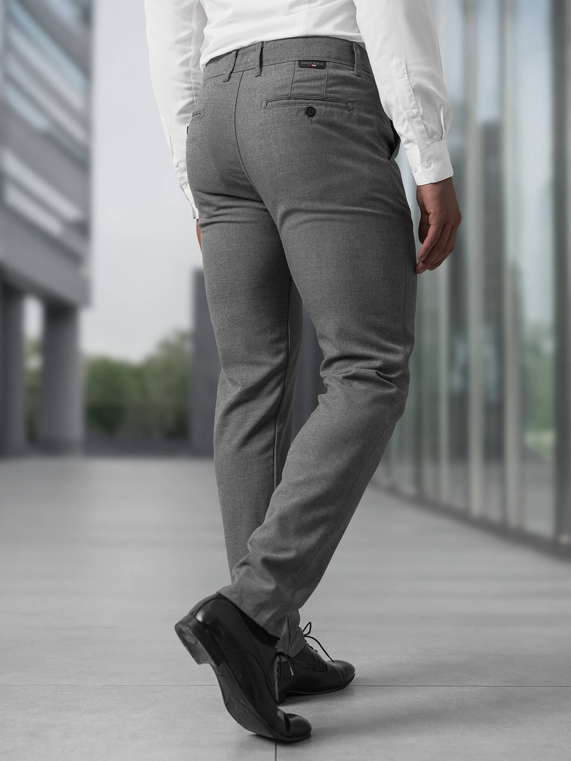 Herren Chino Hose Dunkelgrau OZONEE V/6545