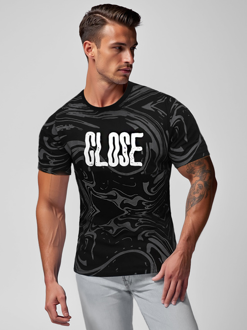 Herren T-shirt Schwarz OZONEE O/MPO3470Z