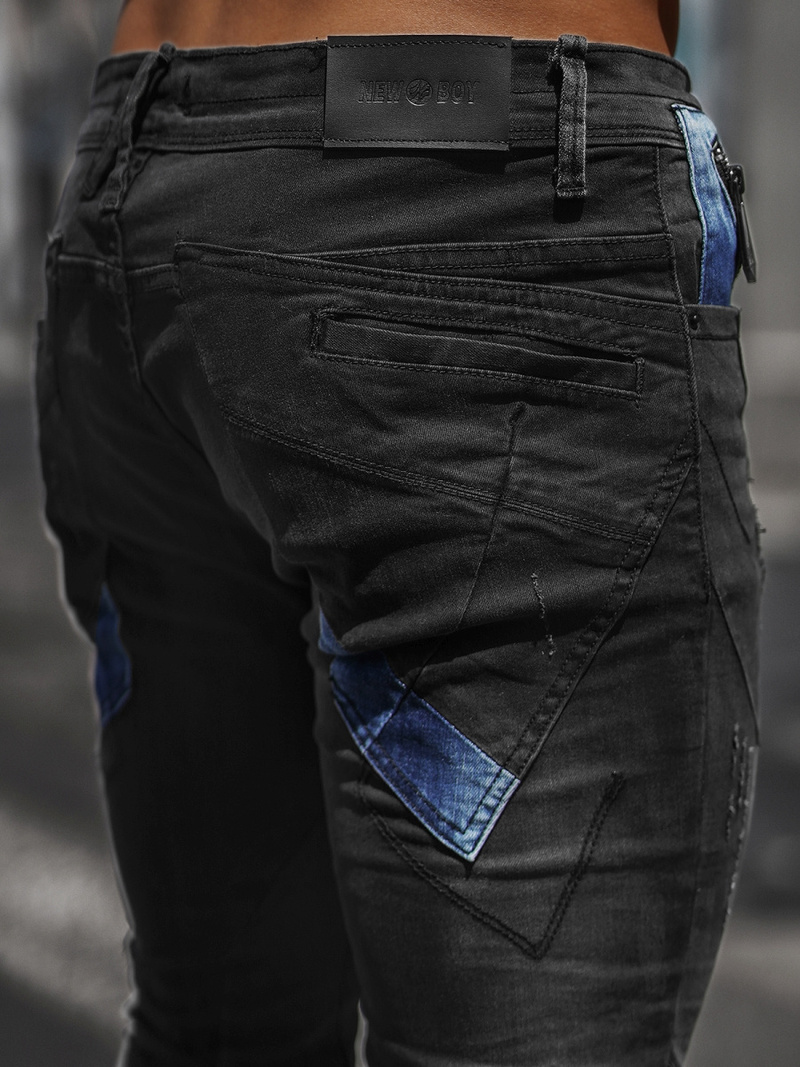 Herren Jeanshose Schwarz OZONEE NB/MP0025N