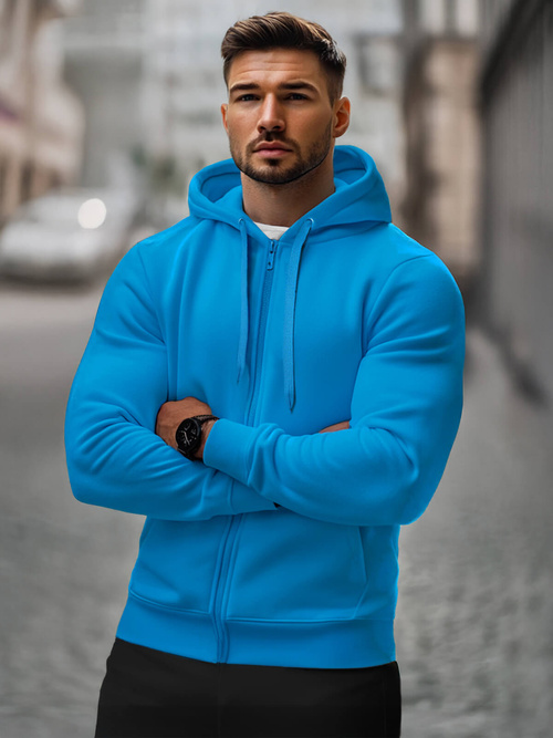 Herren Kapuzenpullover Himmelblau OZONEE JS/2008Z