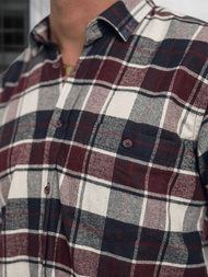 Herren Hemd Weinrot OZONEE V/V174Z