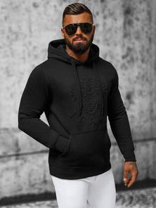 Herren Kapuzenpullover Schwarz OZONEE NB/MF2012
