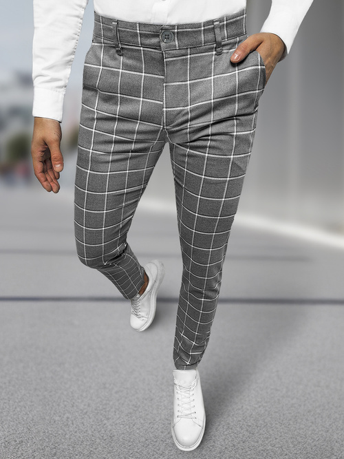 Herren Chino Hose Anthrazit OZONEE DJ/5522Z