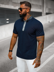 Herren Poloshirt Marineblau OZONEE O/DA803