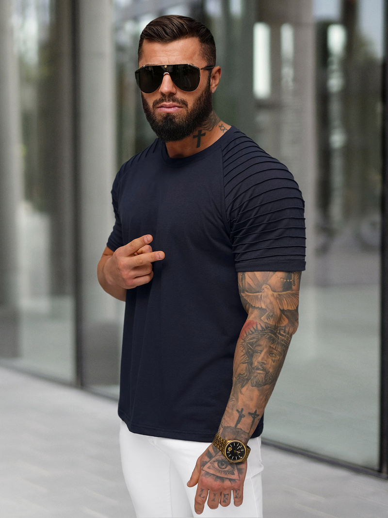 Herren T-shirt Dunkelblau OZONEE JS/8T88/25Z