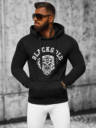 Herren Kapuzenpullover Schwarz OZONEE NB/MF2007