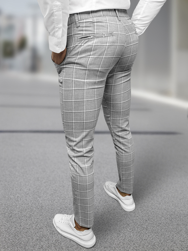 Herren Chino Hose Grau OZONEE DJ/5522Z