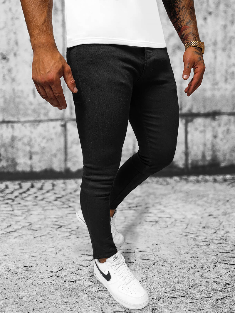 Herren Jeanshose Schwarz OZONEE E/5348/02