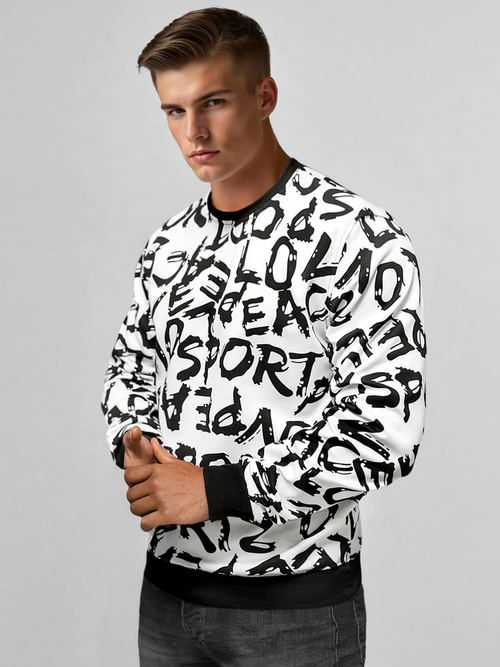 Herren Sweatshirt Weiß OZONEE JS/8B1191/1