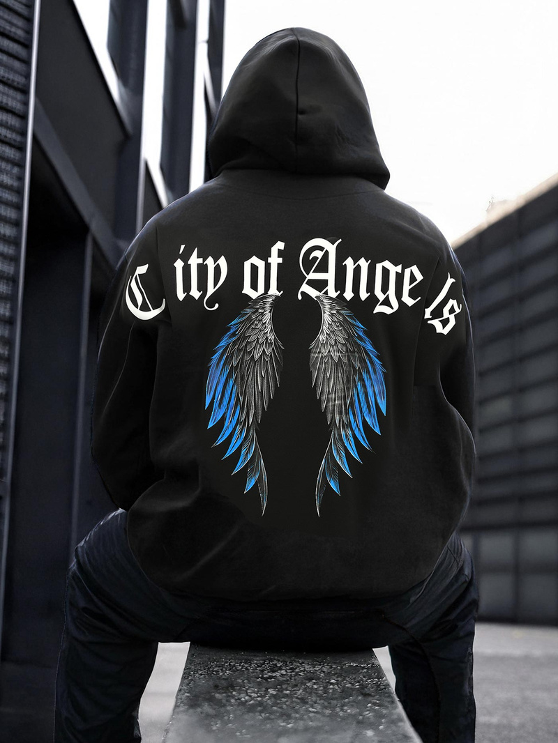 Herren Kapuzenpullover Schwarz OZONEE JS/21B1901/3