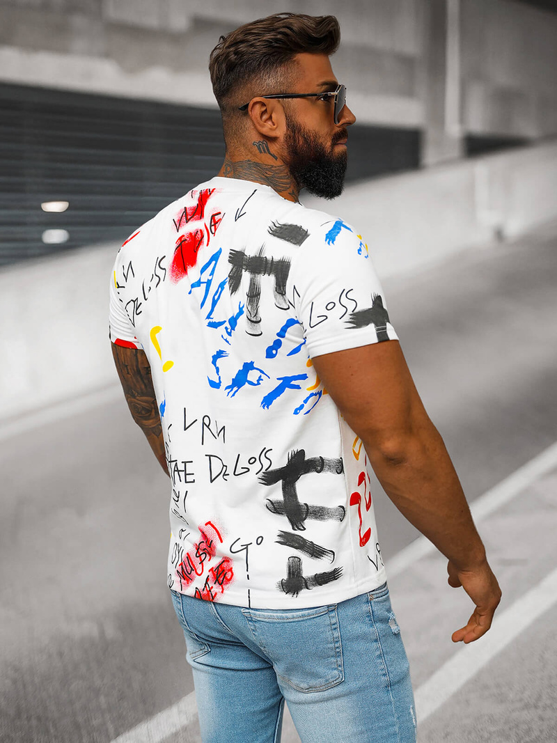 Herren T-shirt Weiß OZONEE JS/8T1211/1