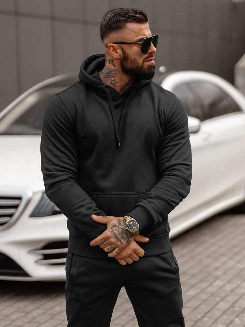 Herren Sportanzug Schwarz OZONEE JS/68C10381/3Z