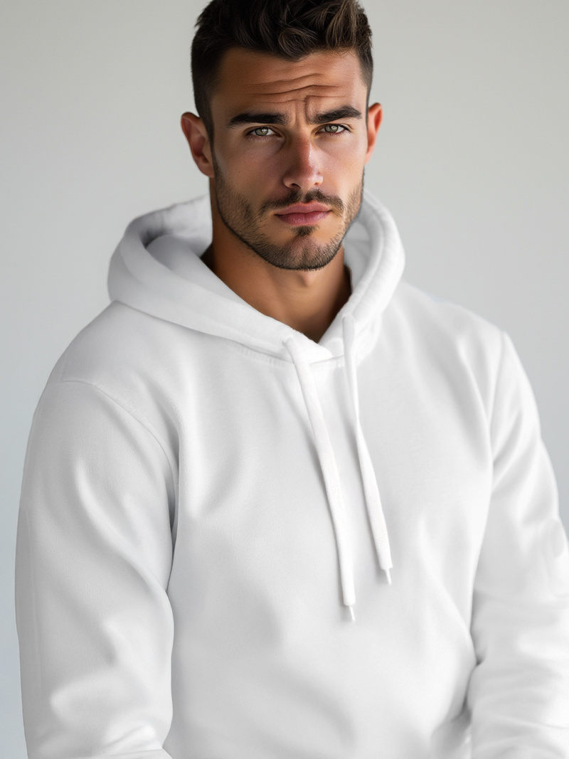 Herren Kapuzenpullover Weiß OZONEE JS/2009Z