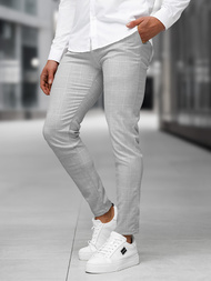 Herren Chino Hose Grau OZONEE DJ/5505Z