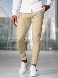 Herren Chino Hose Beige OZONEE DJ/3300Z