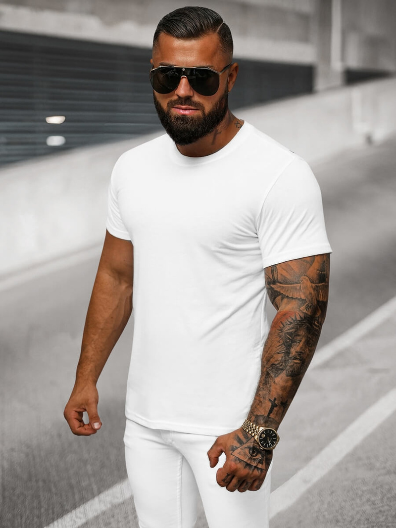Herren T-shirt Weiß OZONEE O/T1277/1