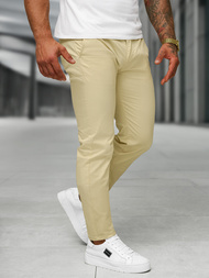 Herren Chino Hose Beige OZONEE BL/SK222/6
