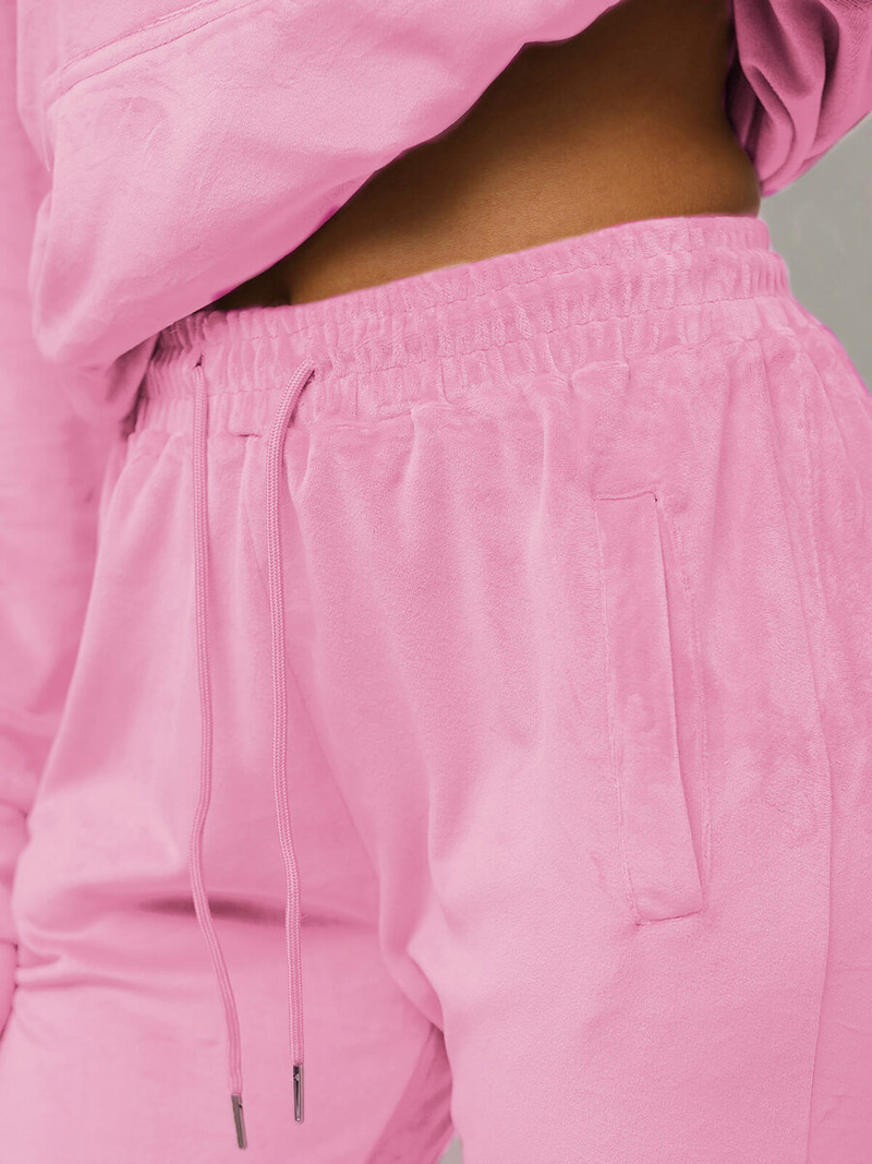 Damen Velours Sportanzug Puderrosa OZONEE O/8C1175/38Z